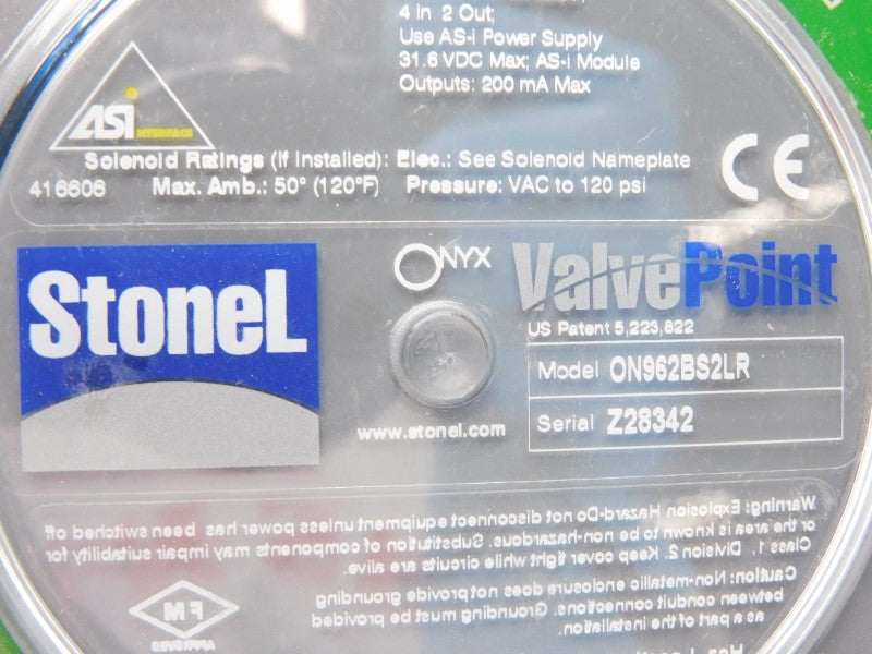 STONEL ON962BS2LR 31.6VDC 120PSI NSNP