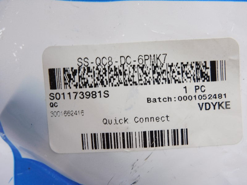 SWAGELOK SS-QC8-DC-6PMK7 NSMP