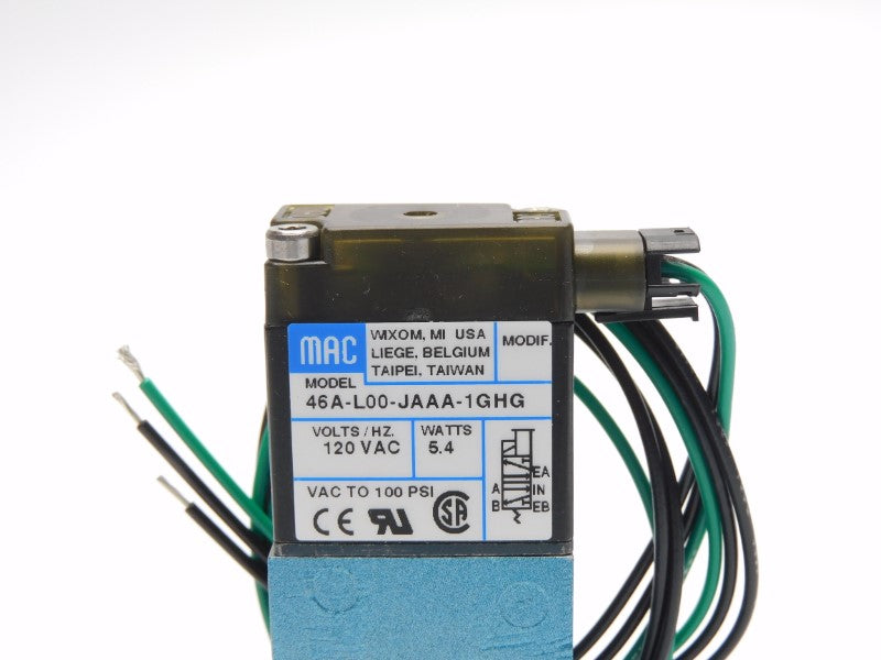MAC 46A-L00-JAAA-1GHG 120VAC 100PSI NSMP