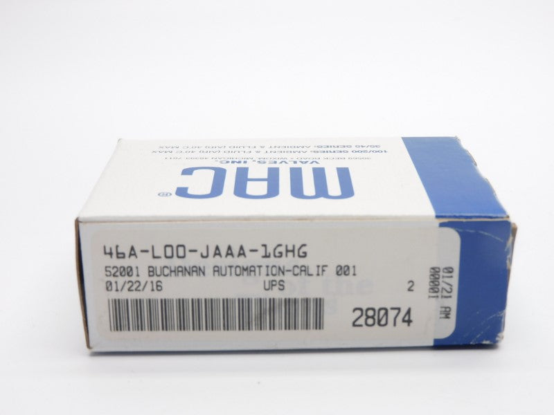 MAC 46A-L00-JAAA-1GHG 120VAC 100PSI NSMP