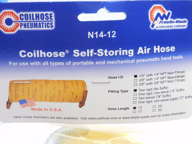 COILHOSE PNEUMATICS N14-12 1/4" 12' NSMP