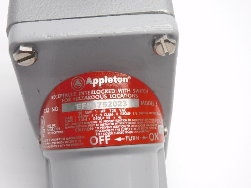 APPLETON EFS175-2023 125VAC 20A NSNP