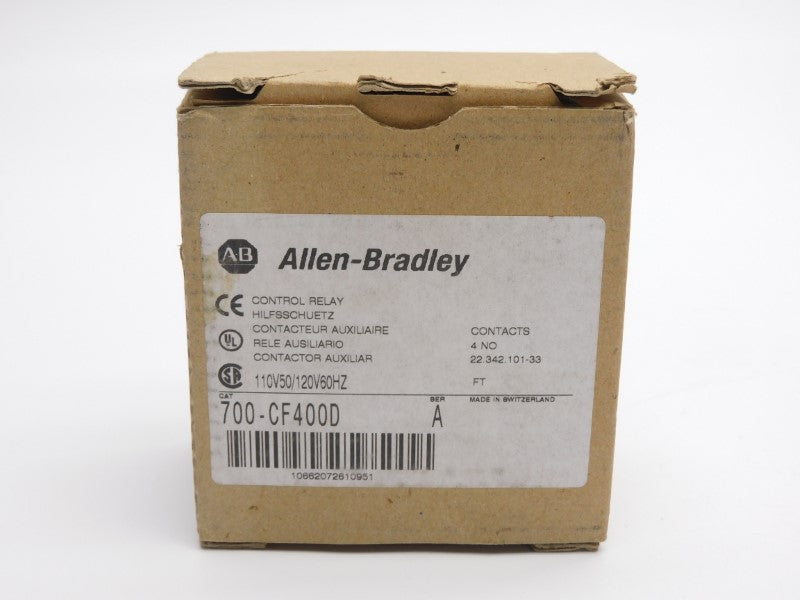 ALLEN BRADLEY 700-CF400D SER. A 110/120V 25A (BR/WH) (AS PICTURED) NSMP
