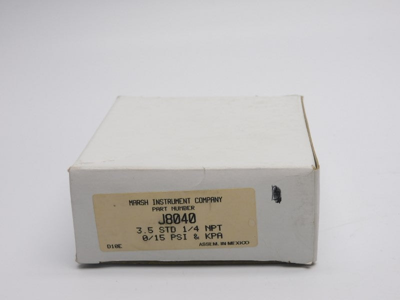 MARSH INSTRUMENT J8040 15PSI (AS PICTURED) NSMP