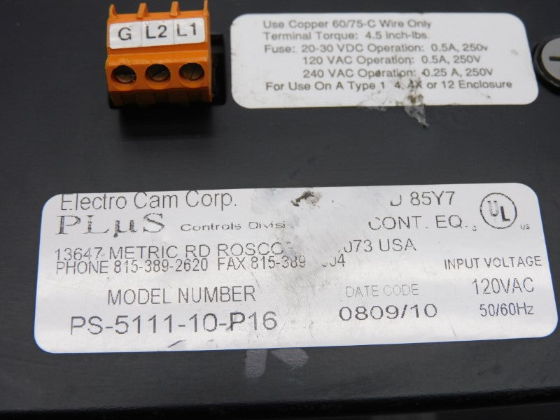ELECTRO CAM PS-5111-10-P16 240VAC 0.5A UNMP