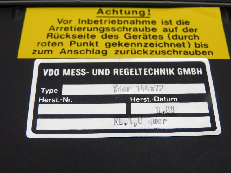 VDOMESS-UND REGELTECHNIK 144X72-1/8 1964068043 NSMP