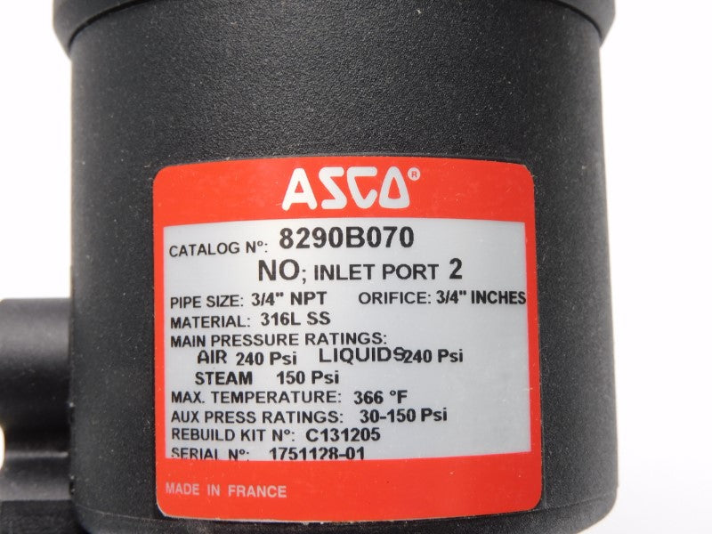 ASCO 8290B070 240PSI 3/4" NSMP