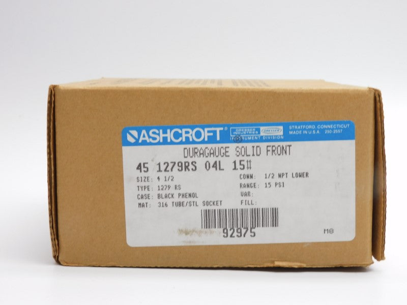ASHCROFT 451279RS04L15# 15PSI NSMP