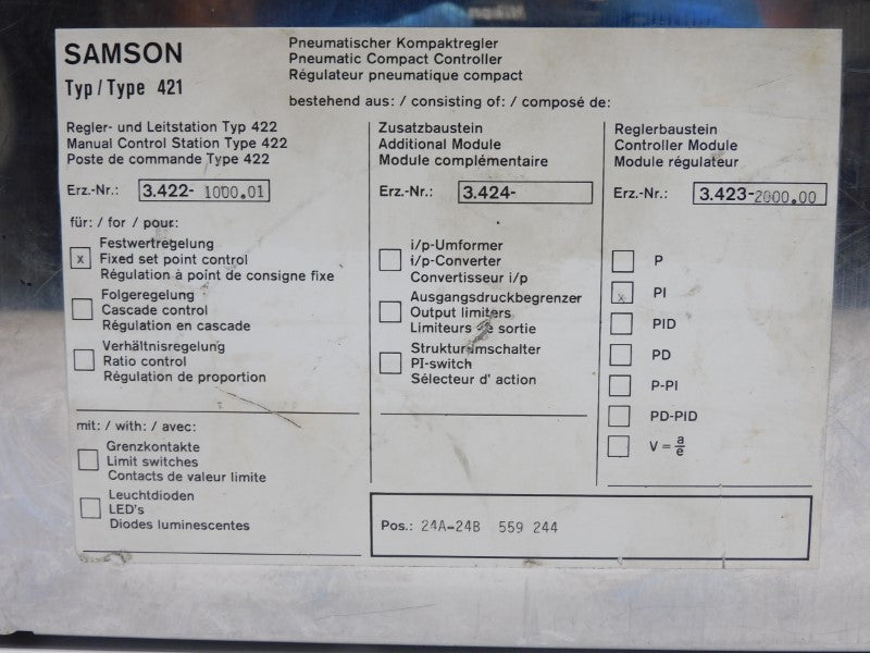 SAMSON 3.422-1000.01 UNMP