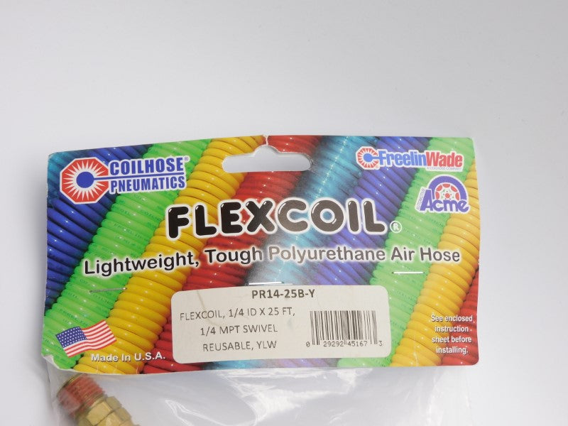 COILHOSE PNEUMATICS PR14-25B-Y 25' NSMP