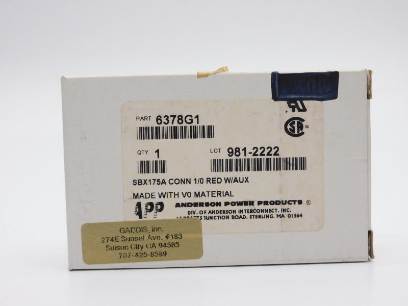 ANDERSON POWER PRODUCTS 6378G1 600V 175A (RED) NSMP