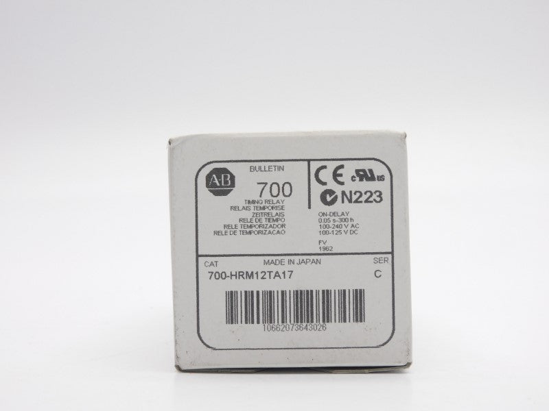 ALLEN BRADLEY 700-HRM12TA17 SER. C 100-240VAC 0.05S-300H (WH) NSFS