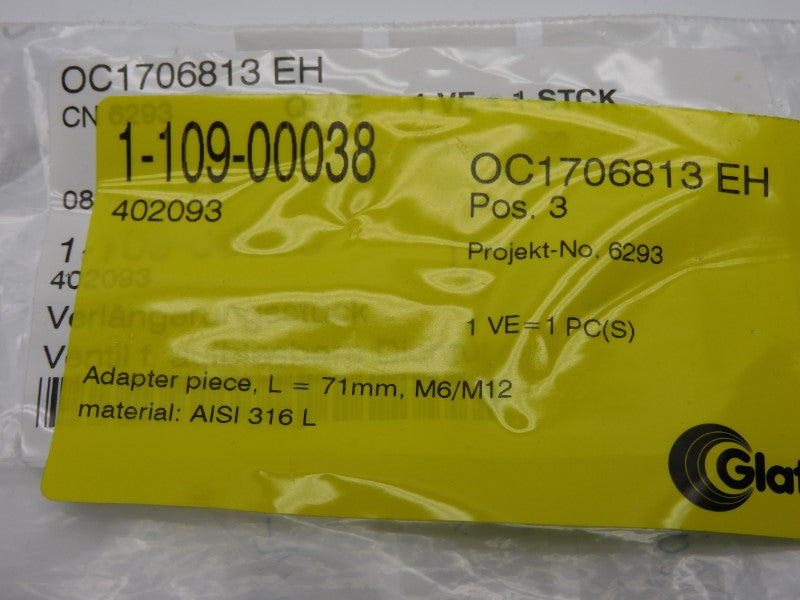 GLATT 1-109-00038 OC1706813EH NSMP