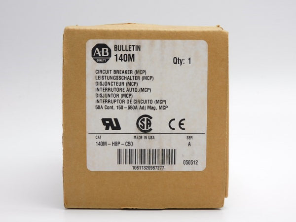 ALLEN BRADLEY 140M-H8P-C50 SER. A 480VAC 50A NSMP