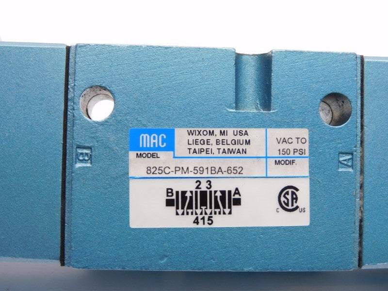 MAC 825C-PM-591BA-652 24VDC 150PSI NSNP
