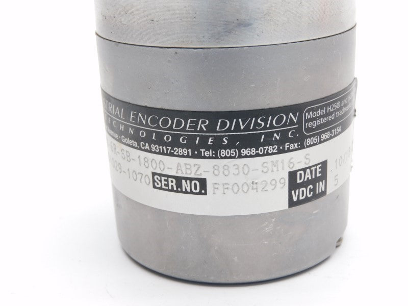 BEI E25BA-6R-SB-1800-ABZ-8830-SM16-S 924-01029-1070 5VDC UNMP