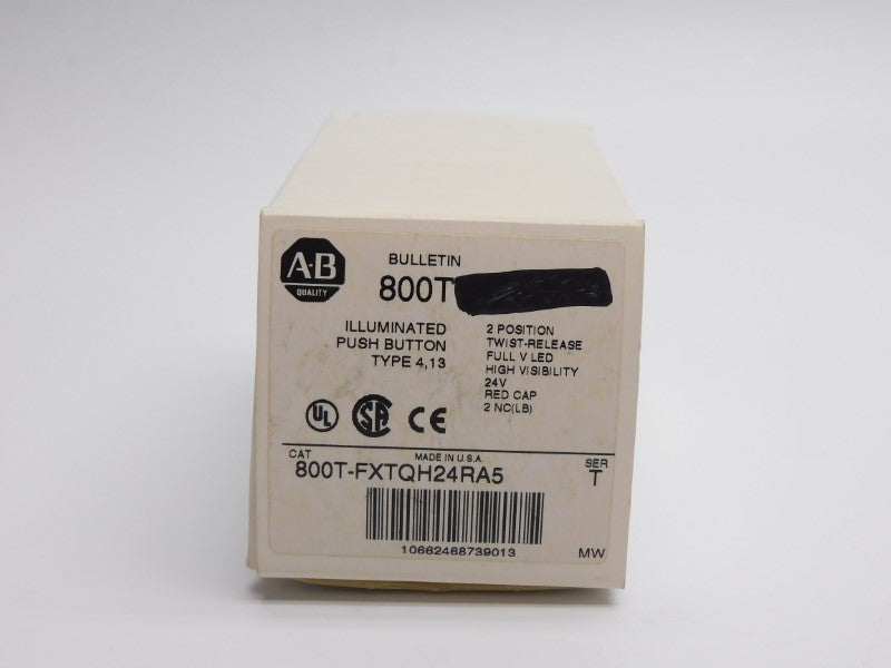 ALLEN BRADLEY 800T-FXTQH24RA5 SER. T 24V (WH) NSMP