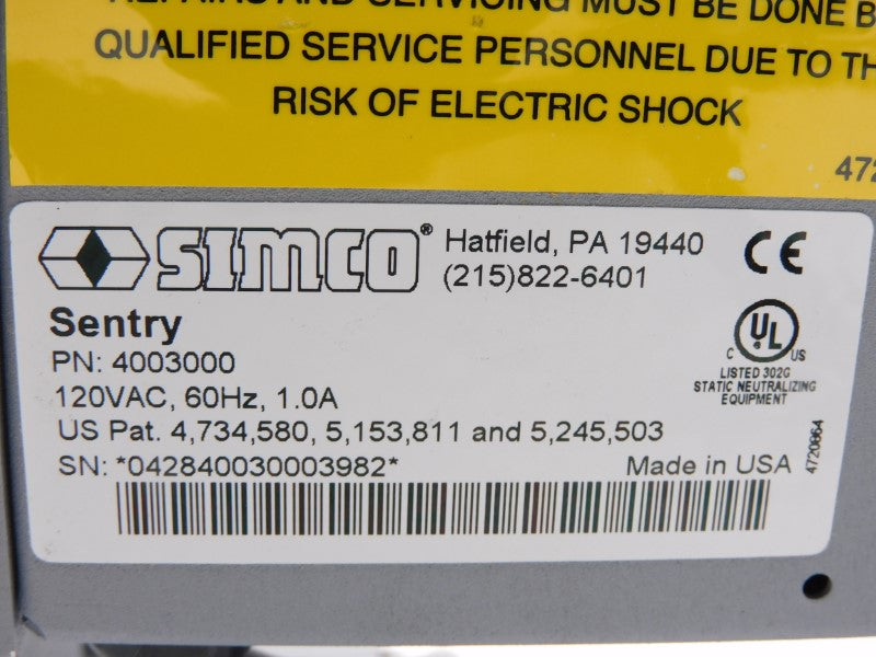 SIMCO 4003000 120VAC 1.0A NSNP