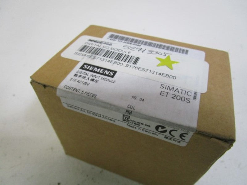 LOT OF 5 SIEMENS 6ES7 131-4EB00-0AB0  NSFS