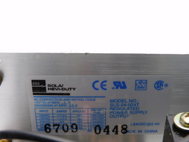 SOLA SLS-24-024T 240VAC 2.4A NSNP