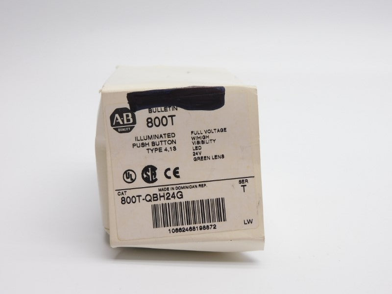ALLEN BRADLEY 800T-QBH24G SER. T 24V (WH) NSMP