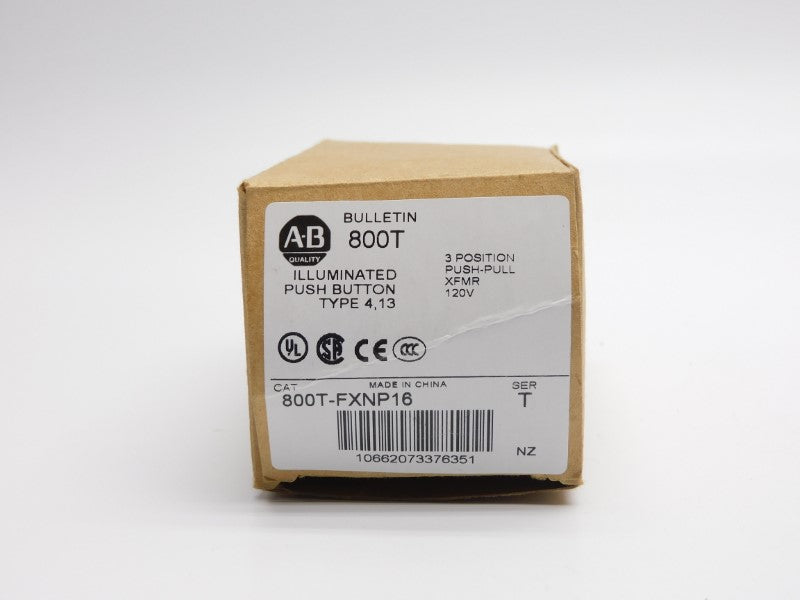 ALLEN BRADLEY 800T-FXNP16 SER. T 120V (BR/WH) NSMP