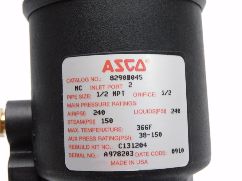 ASCO 8290B045 150-240PSI 1/2" NSNP