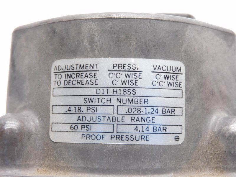 BARKSDALE D1T-H18SS .4-18PSI UNMP