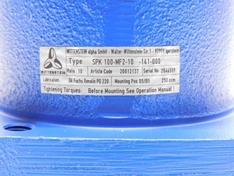 WITTENSTEIN SPK100-MF2-10-141-000 NSNP