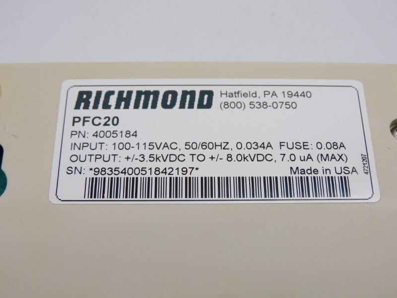 RICHMOND PFC20 4005184 100-115VAC 0.08A NSMP
