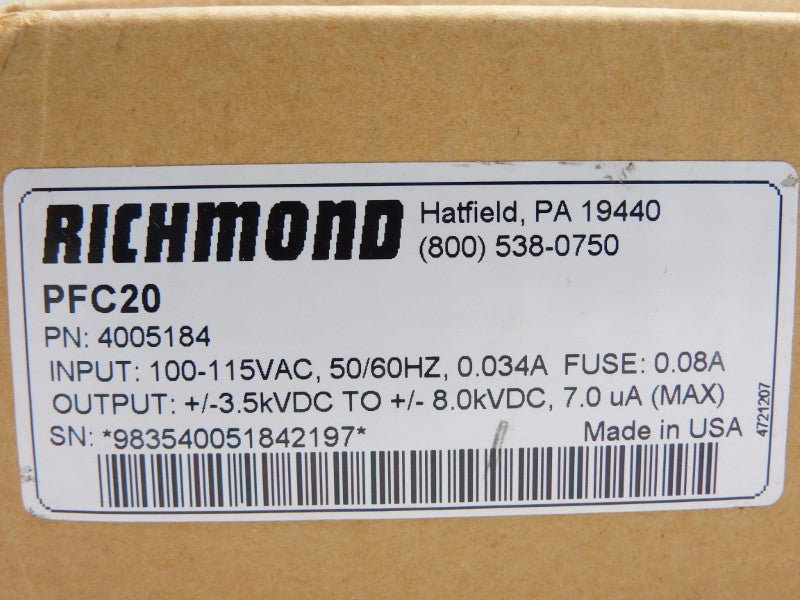 RICHMOND PFC20 4005184 100-115VAC 0.08A NSMP