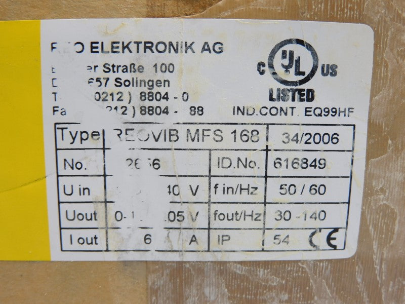 REO ELEKTRONIK REOVIBMFS168 42656 110/240V 6A NSMP