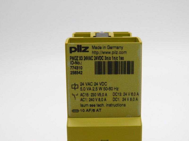 PILZ PNOZX324VAC-24VDC-3N/O-1N/C-1SO 774310 24VAC/DC 8.0A NSMP