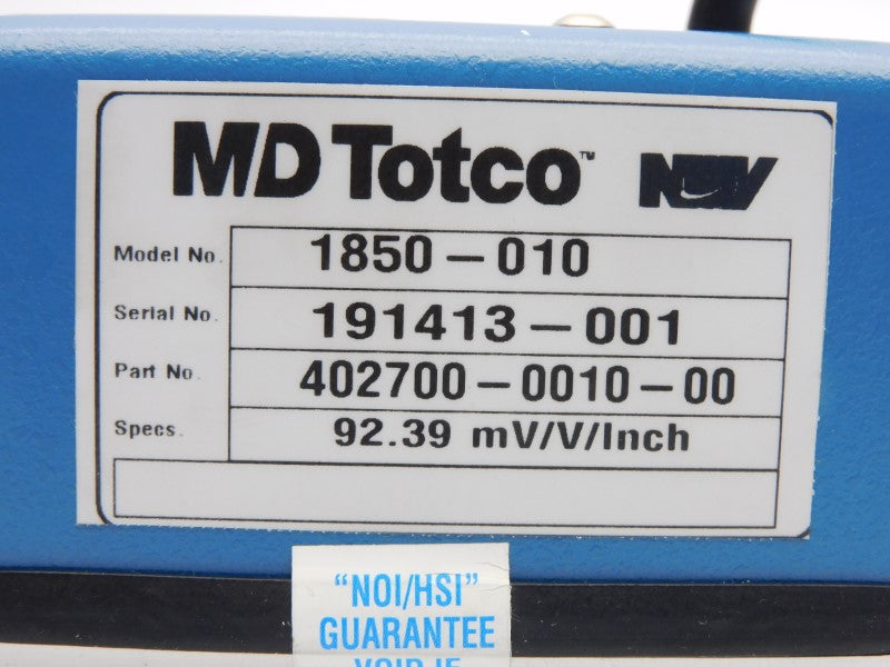 MD TOTCO 402700-0010-00 1850-010 92.39MV NSNP