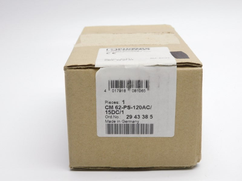 PHOENIX CONTACT CM62-PS-120AC/15DC/1 2943385 120VAC 1A NSMP