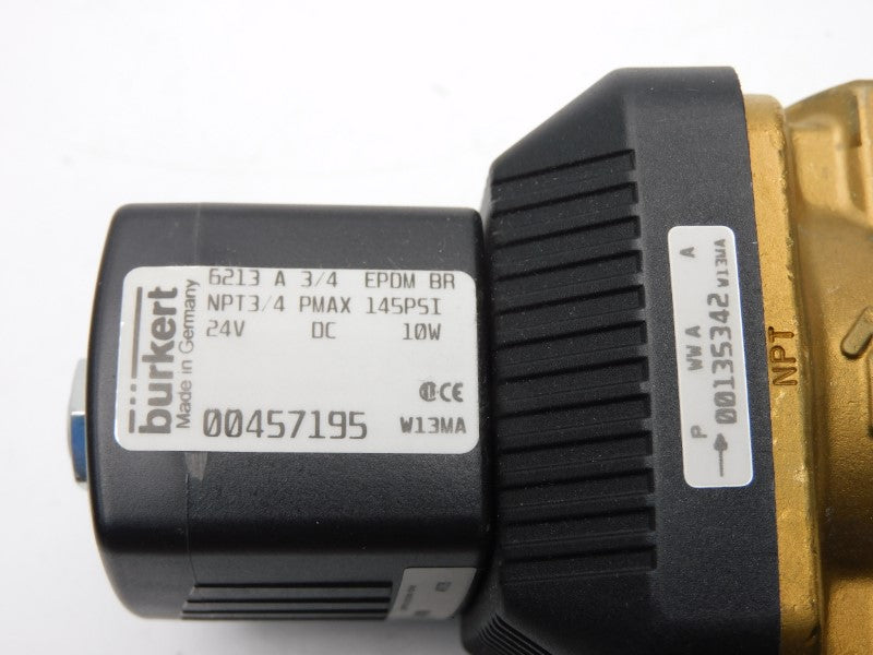 BURKERT 6213A3/4EPDMBR 24VDC 145PSI 3/4" NSMP