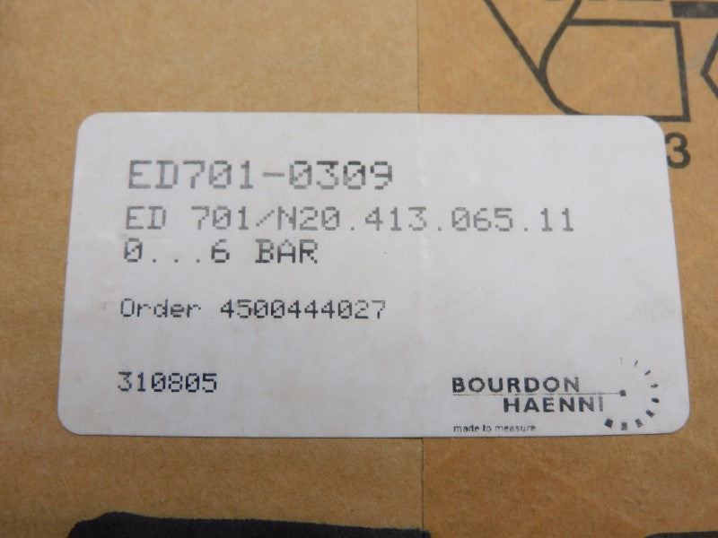 BOURDON HAENNI ED701/N20.413.065.11 ED701-0309 10-30VDC NSMP