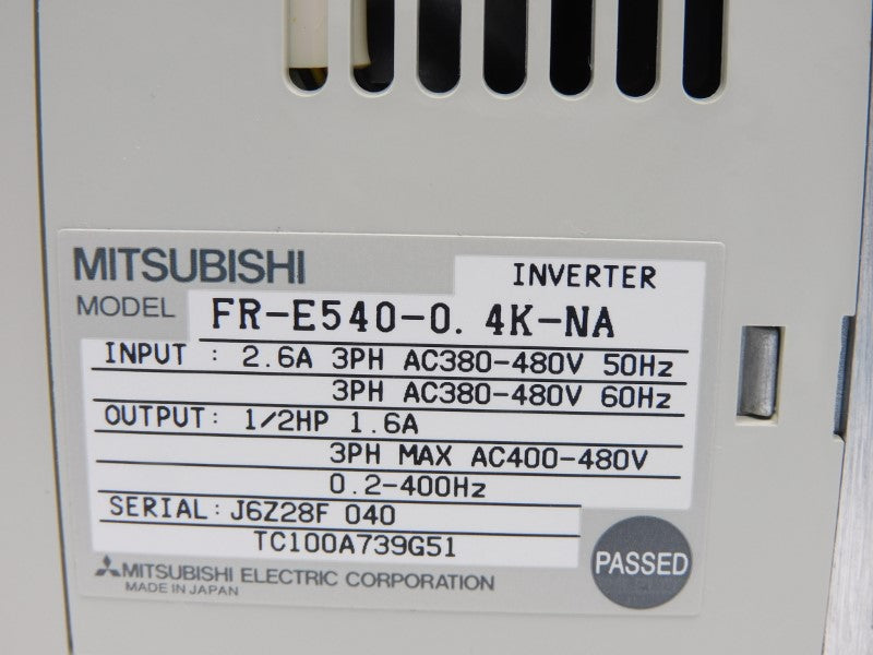 MITSUBISHI FR-E540-0.4K-NA 380-480VAC 2.6A NSMP