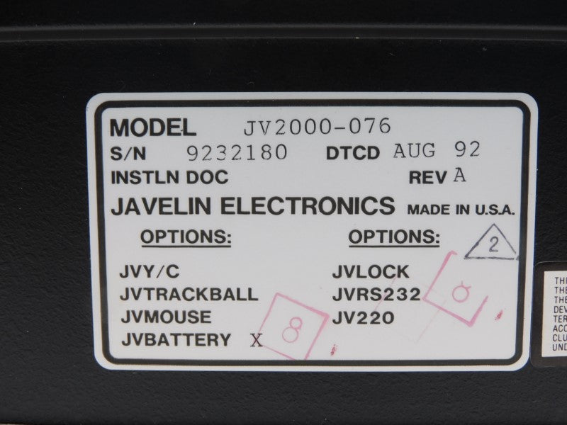 JAVELIN ELECTRONICS JV2000-076 NSMP