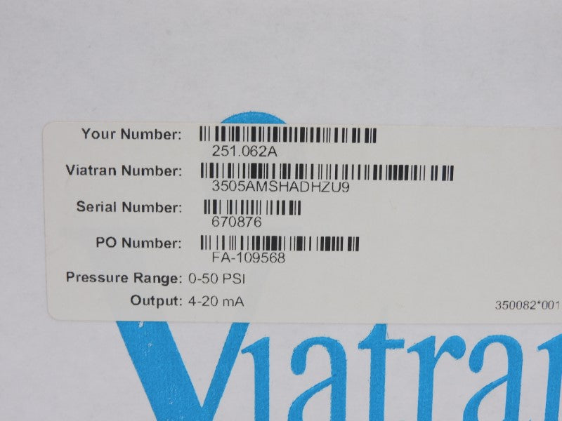 VIATRAN 3505AMSHADHZU9 9-30V 0-50PSI NSMP