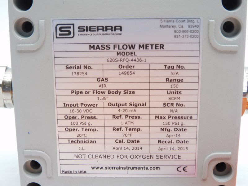 SIERRA 620S-RFQ-4436-1 18-30VDC 150PSI NSNP