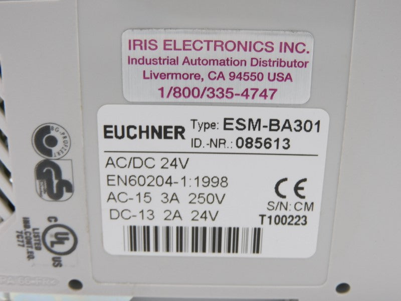 EUCHNER ESM-BA301 085613 24VDC/AC 3A NSNP