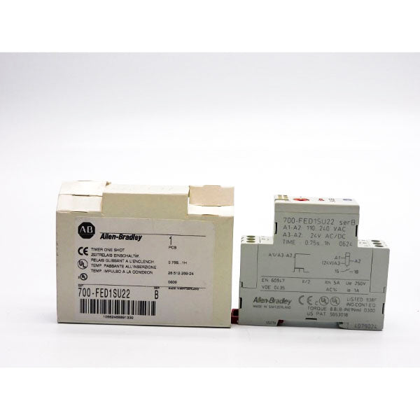 ALLEN BRADLEY 700-FED1SU22 SER. B 110-240VAC 5A 0.75S-1H (WH) NSMP