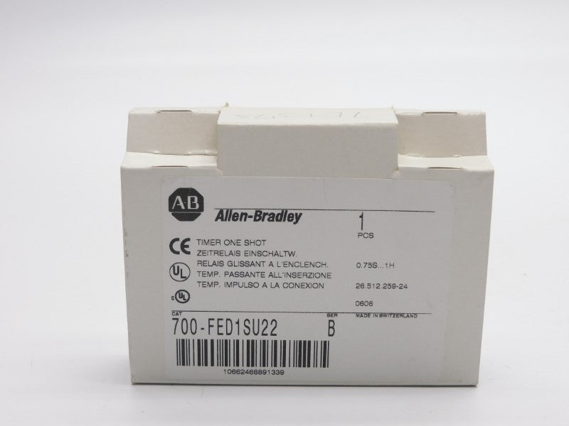 ALLEN BRADLEY 700-FED1SU22 SER. B 110-240VAC 5A 0.75S-1H (WH) NSMP