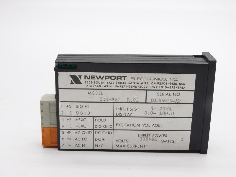 NEWPORT ELECTRONICS 205-PA1R.C0 115VAC UNMP
