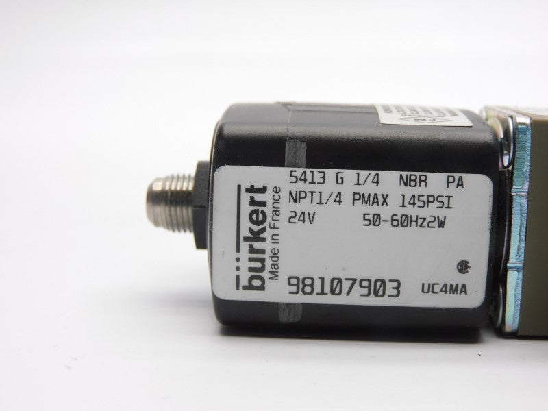 BURKERT 5413G-1/4-NBRPA 24V 145PSI NSNP