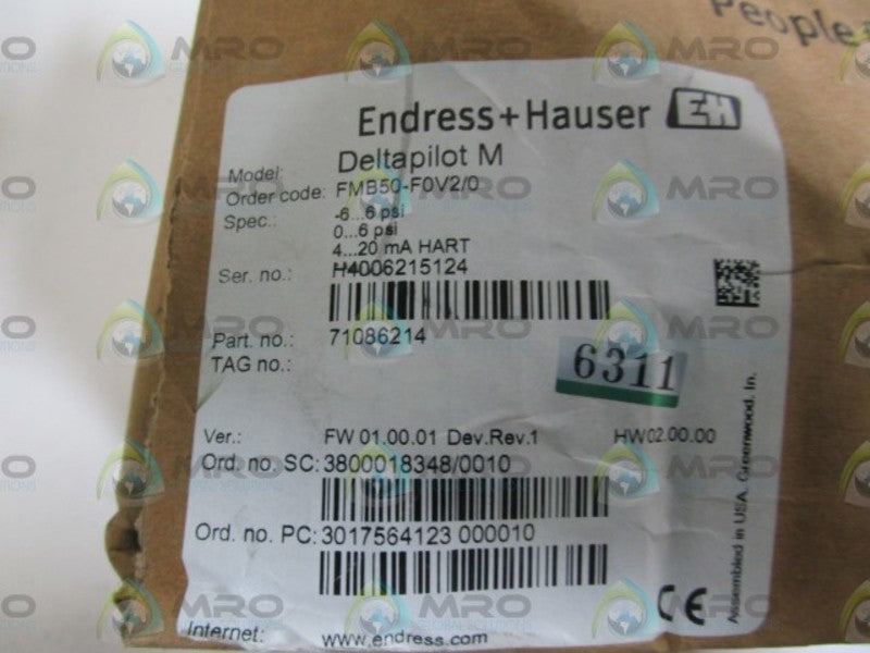 ENDRESS+HAUSER MFMB50-F0V2/0 NSMP