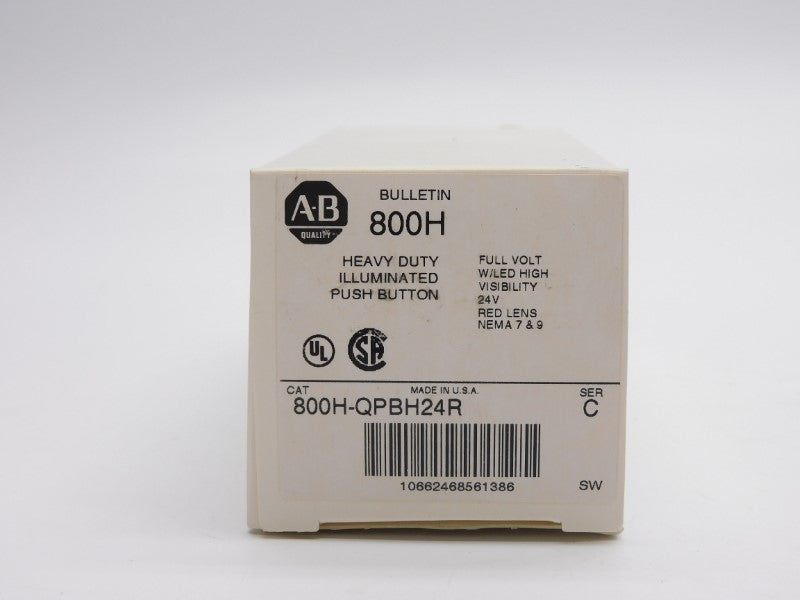 ALLEN BRADLEY 800H-QPBH24R SER. C 24V (WH) NSMP