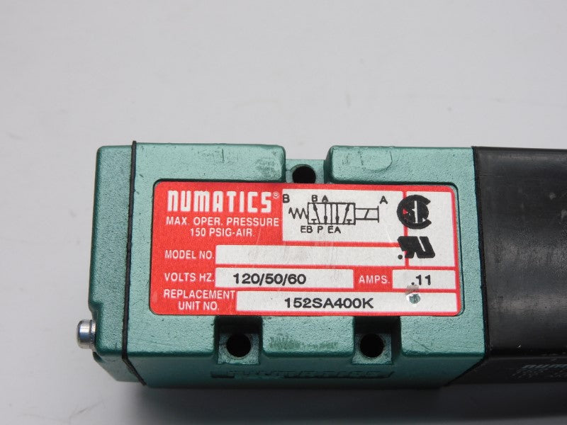 NUMATICS 152SA400K 120V .11A 150PSI NSNP