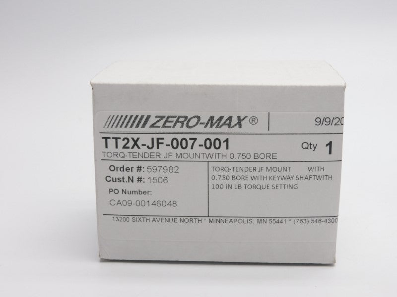 ZERO-MAX TT2X-JF-007-001 0.750" NSMP